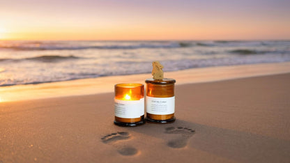 Royal Home Luxury Scented Candle with Wooden Wick in Artistic Glass Jar, Valued Botanic Scented Ornament, Natural Botanical Fragrance, Ocean Retreat Scent with Sea Salt, Coconut, and White Jasmine