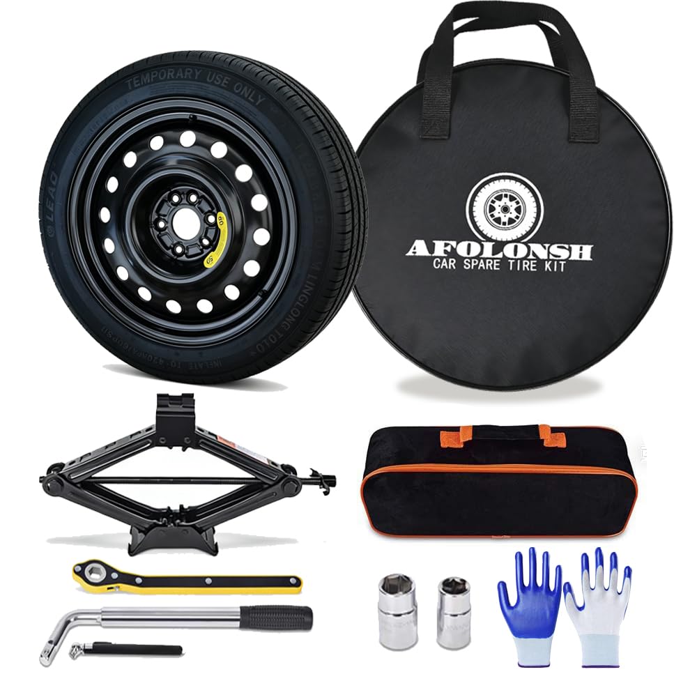 Spare Tire Kit Compatible with 2018-2026 BMW X7 (G07),155/80R19 Spare Wheel on 19x4 Rim | 28.7" Rolling Diameter | Includes Car Jack Kit & Tire Carrying Case (Except for M Sport, M Power models)
