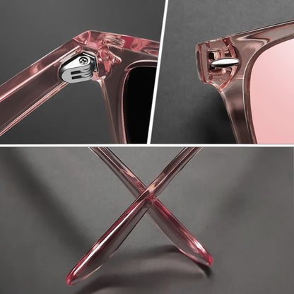 Joopin Square All Pink Sunglasses Retro Designer Oversized Sun Glasses Polarized UV Protection Fashion Shades for Women Men Shady Rays