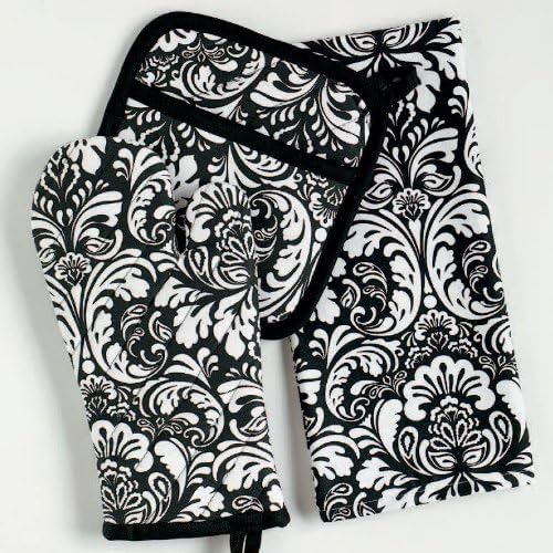 DII Cotton Dish Towel Set Damask Print