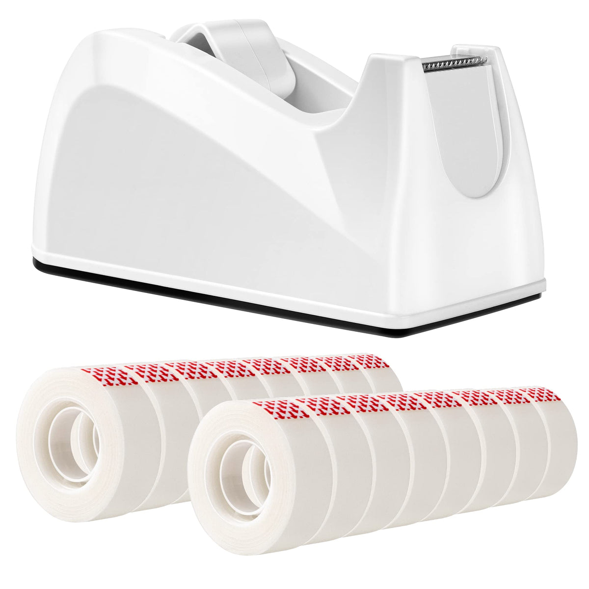 Amazon Basics Tape Dispenser with Refill Rolls - 3/4" x 1300" (36 yds), 16 Pack, Matte Finish