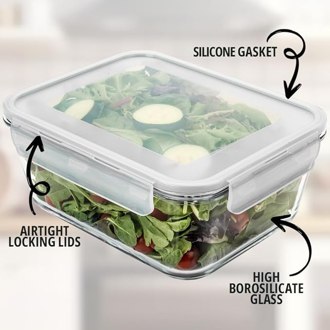 3300 ml/ 112 oz LARGE Glass Food Container