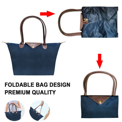 ARIEL-GXR Women's Tote Bag,Large Capacity Shoulder Handbags for Ladies,Tote Shopping Bag with Zip and Top Handle Waterproof Crossbody Schoolbag for Work,Travel,School,Office (bule, L)