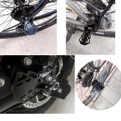 YehVeh 4 Pack Mini Bicycle Rear Pedals Bike Pegs Folding Foot Rest Mount Stand for Mountain Bicycles Rear Seat Pedal Child Kids Bikes Peg Metal Plate Cycling Footrest Accessories