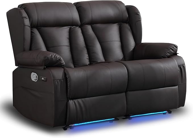 58.3" Reclining Loveseat Sofa, RV Loveseat Recliner Couch