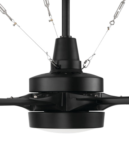 Craftmade Prost 144 in. Flat Black Finish Downrod Only (Flat Ceiling only) Indoor/Outdoor Wi-Fi Enabled Smart Ceiling Fan with Optional Integrated LED Light Kit and Remote/Wall Control Included