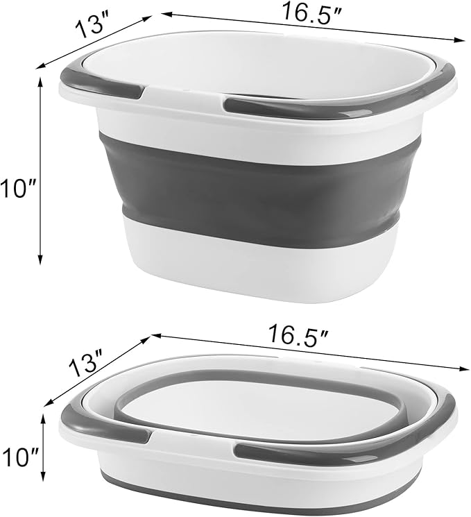 Coloch 2 Pack 16L/4.2 Gallon Collapsible Plastic Bucket, Foldable Mop Bucket