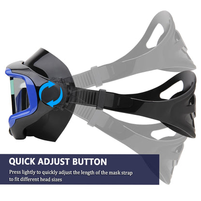 Diving mask Anti-Fog Swimming Snorkel mask Suitable for Adults Scuba Dive Swim Snorkeling Goggles Masks