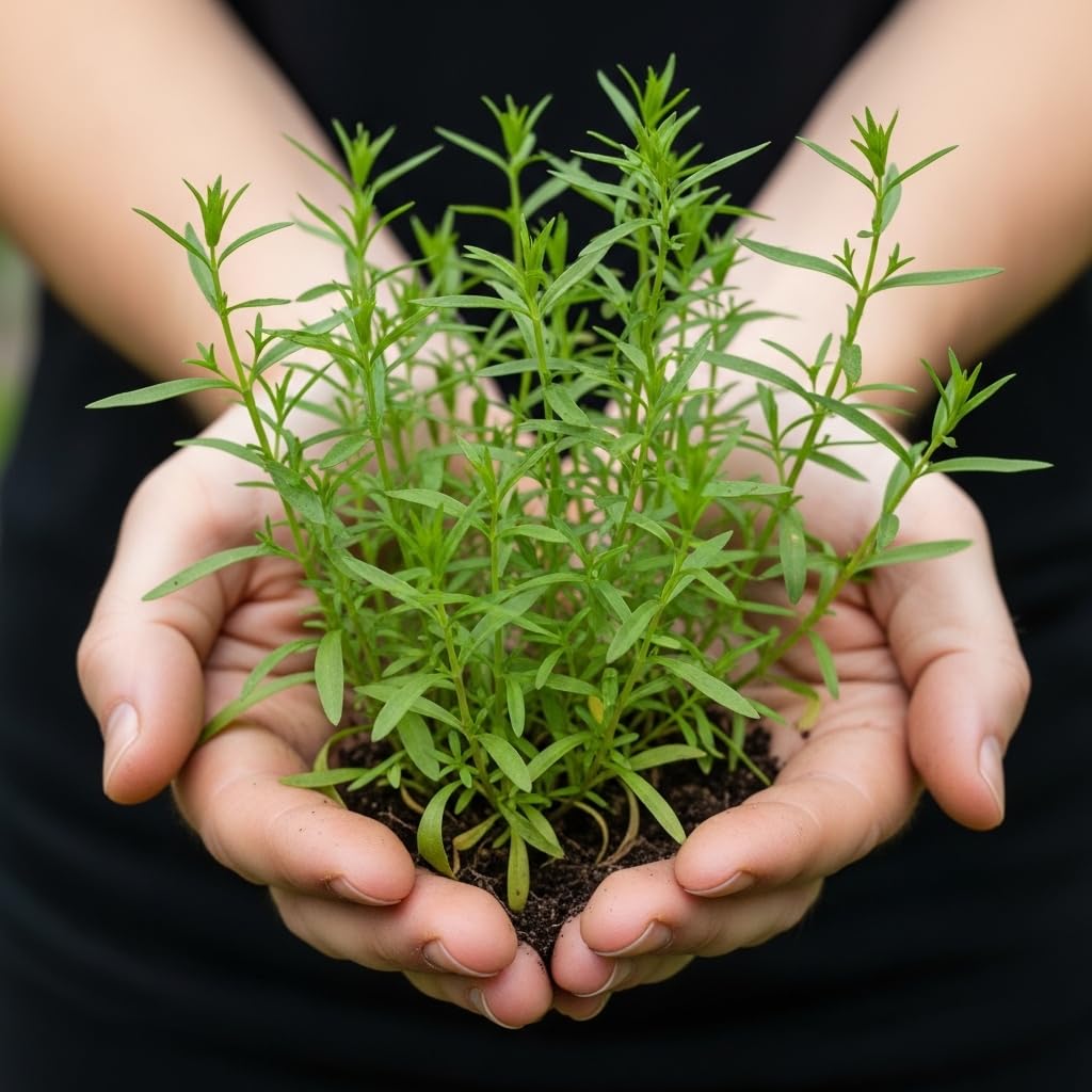 2 French Tarragon Plant Live, 4-Inch Tall Tarragon Plant, Non-GMO, Fast Growing Herb Plants for Garden Beds, Not Seeds
