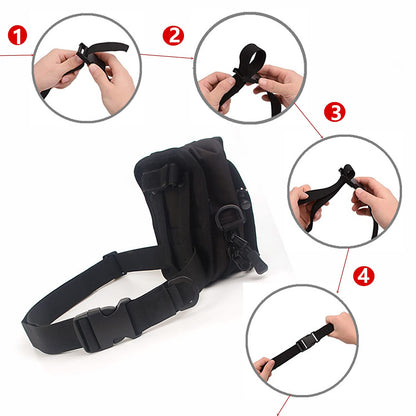 Rock Climbing Chalk Bag, goldhik Bouldering Chalk Bags with Quick-Clip Belt and 3 Pockets, Great Equipment for Rock Climbing, Gym Training, Gymnastics, Weightlifting