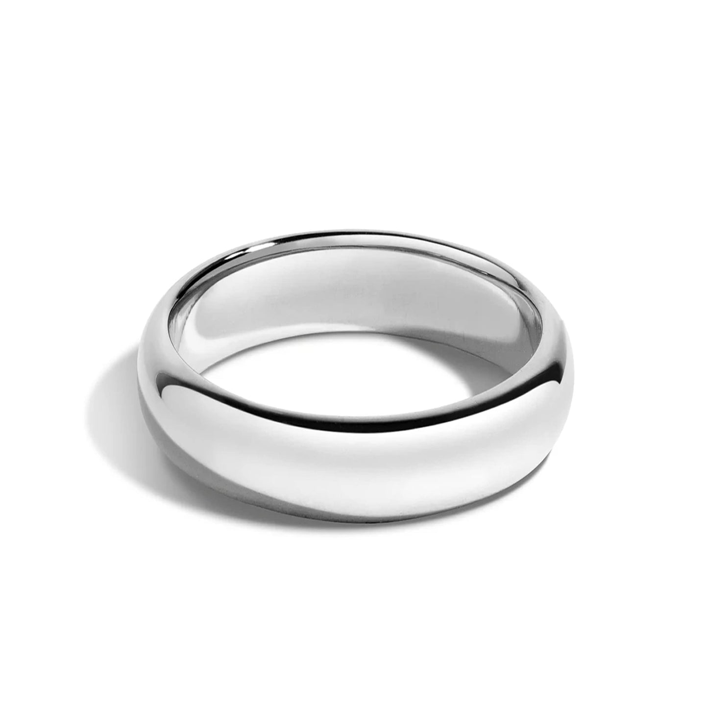Tioneer Jewelry | Sterling Silver Plain Dome Wedding Band | Wedding Band for Women & Men | Sterling Silver Jewelry, Silver, 6mm, Size 13