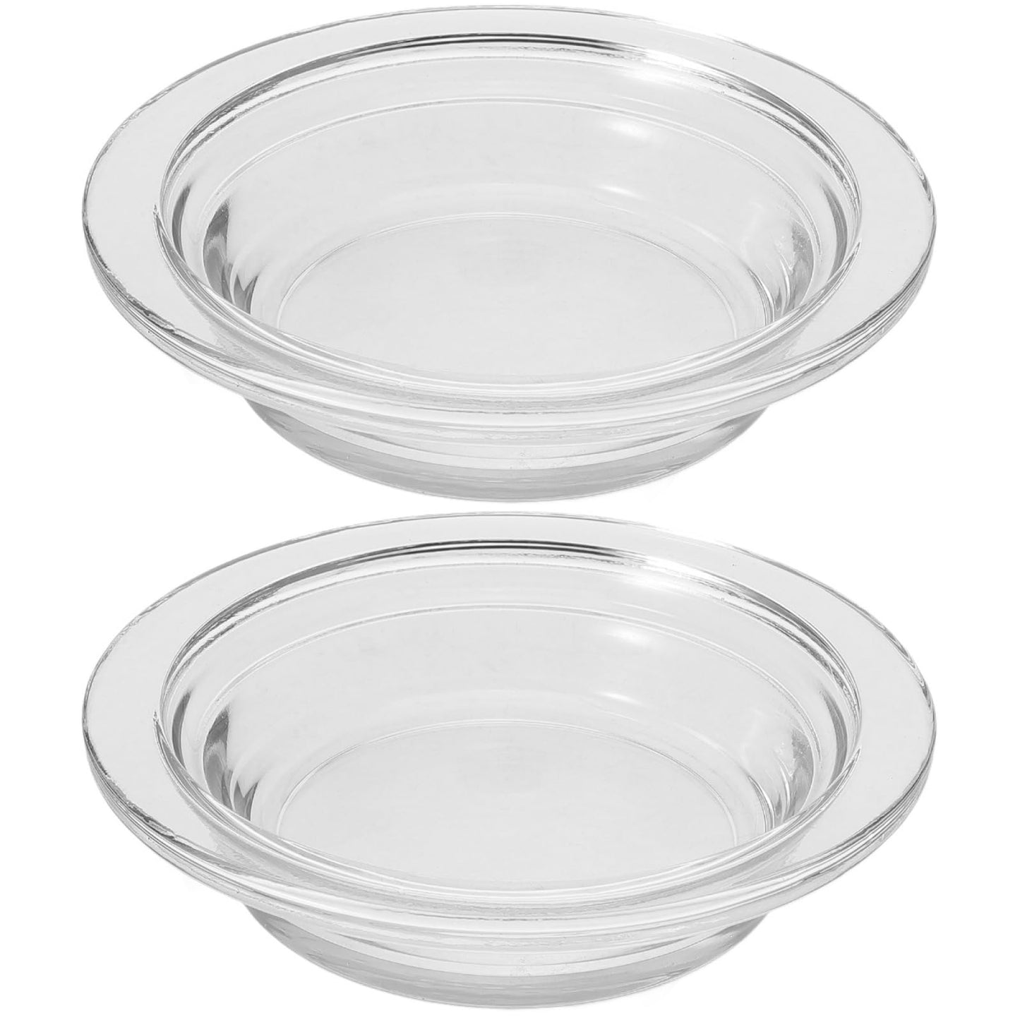 TOPPERFUN 2Pcs Replacement Wax Warmer Dish, 4.5in Glass Transparent Aromatherapy Essential Oil Diffuser Dishes for Home, Office, or Meditation