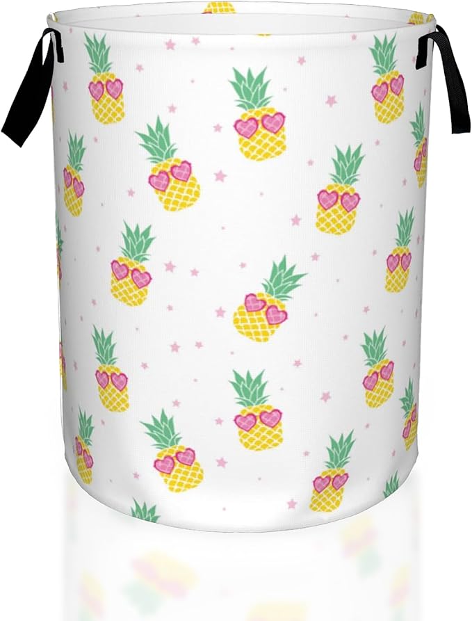 Cute Pineapples Laundry Basket, Waterproof Pineapple Laundry Hamper,
