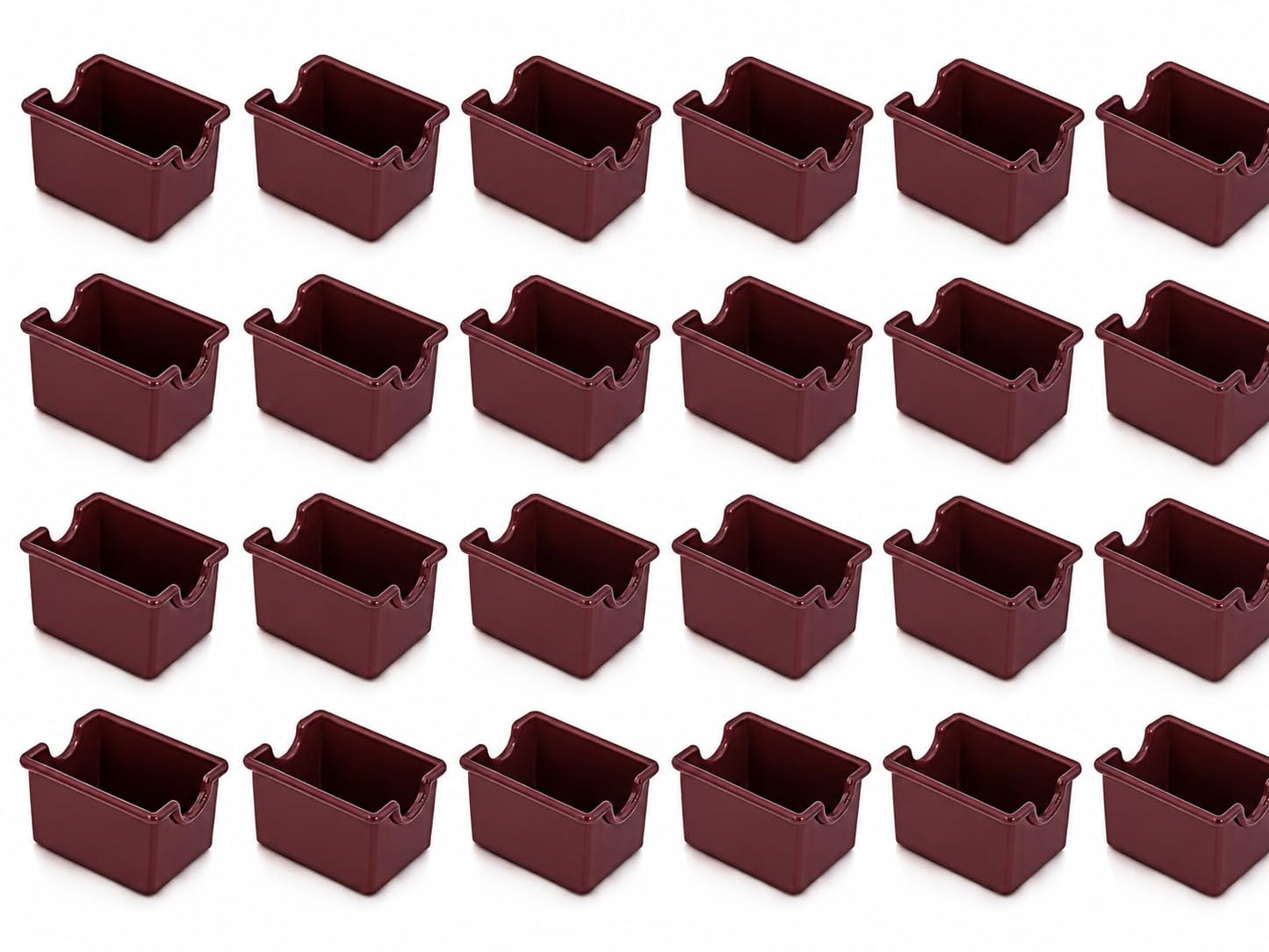 New Star Foodservice Plastic Sugar Packet Holder, Brown, Set of 24, SAN Material, 3-3/8"x2-1/2 x2