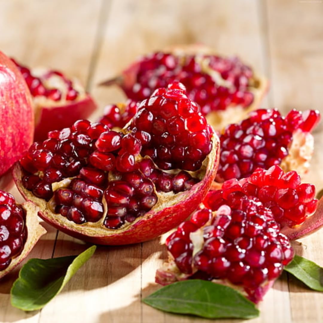 Sweet Red Pomegranate Tree Live Plant Starter Size Seedling in 4" Pot, 1 Year Old Pomegranates Plant for Indoor Outdoor Spring Growing
