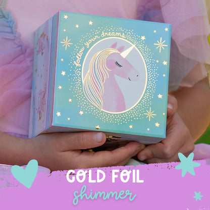 Musical Unicorn Jewellery Box for Girls - Kids Dancing Unicorn Music Box with Mirror, Unicorn Gifts for Little Girls, Jewellery Boxes, Childrens Birthday Gift, Ages 3-10
