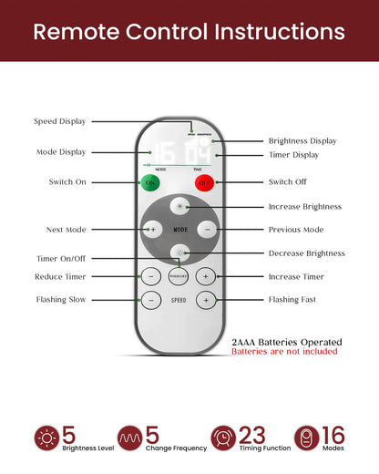 9FT Prelit Artificial Christma Garland with Dual Color LED Lights and Timer by Remote Control and Batteries Operated, Home Mantle Stairs Railing Fireplace Outdoor Indoor Wall
