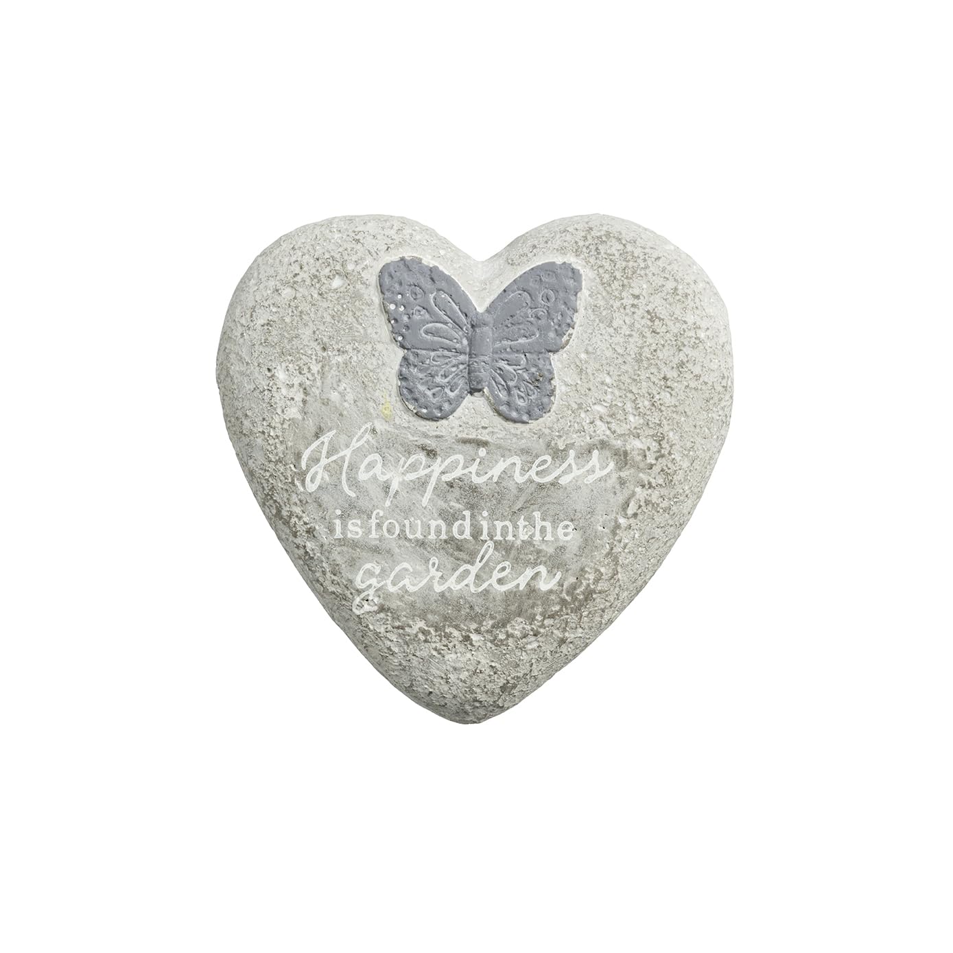 Mud Pie Small Concrete Happiness Garden Rock