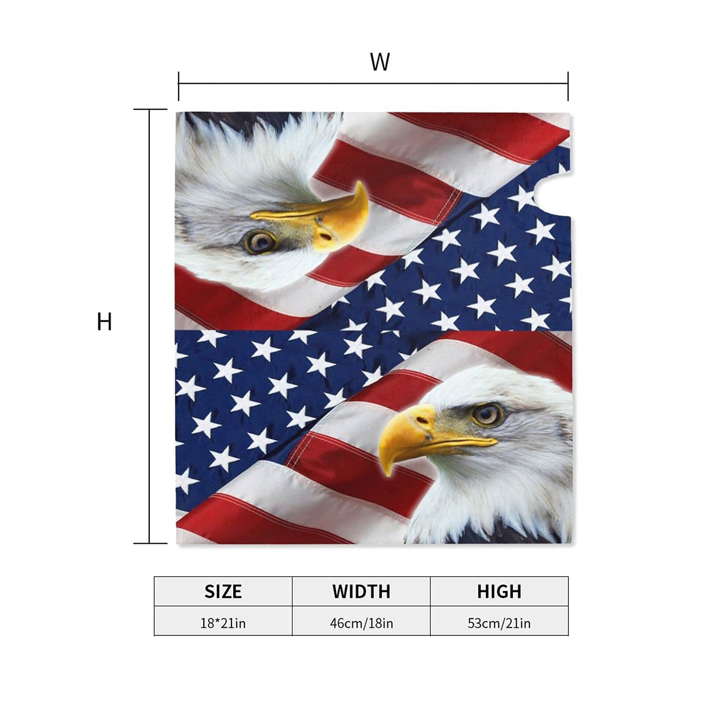 Sweetshow Patriotic American Flag Mailbox Cover Magnetic 21x18 Inch with USA Flag Eagle Decor for Garden Yard Home Decoration