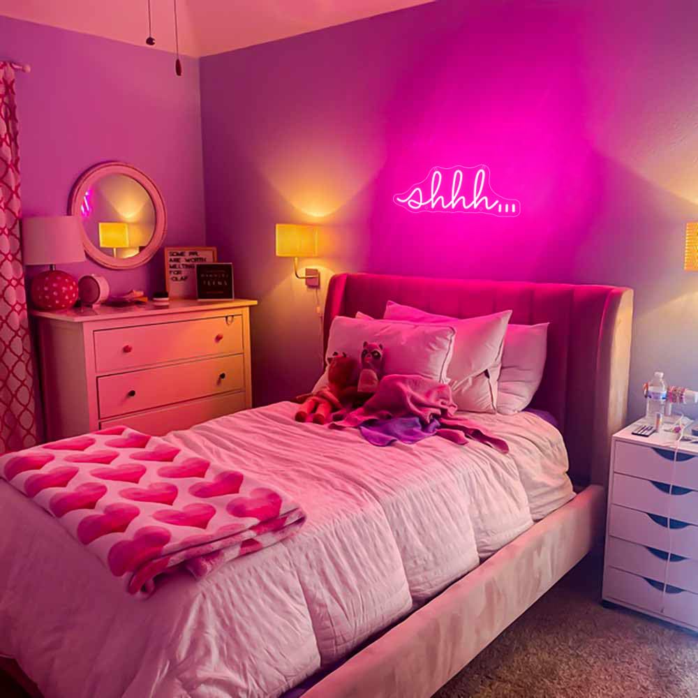 YYUAN Neon Signs for Wall Decor, Led Neon Light Sign for Bedroom Bar Club Wedding Birthday Party Engagement Party Man Cave Game Room Christmas Decor Neon Bar Sign Cheers Neon Sign for Home Bar (Shhh