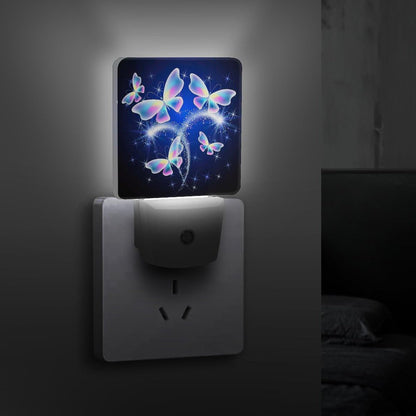 YKJAHSD Butterfly Night Light, Plug into Wall Decor Nightlights for Bedroom, Bathroom, Hallway, Kitchen, with Dusk to Dawn Light Auto Sensors LED Night Lights for Boys Girls Women Men Room Gifts
