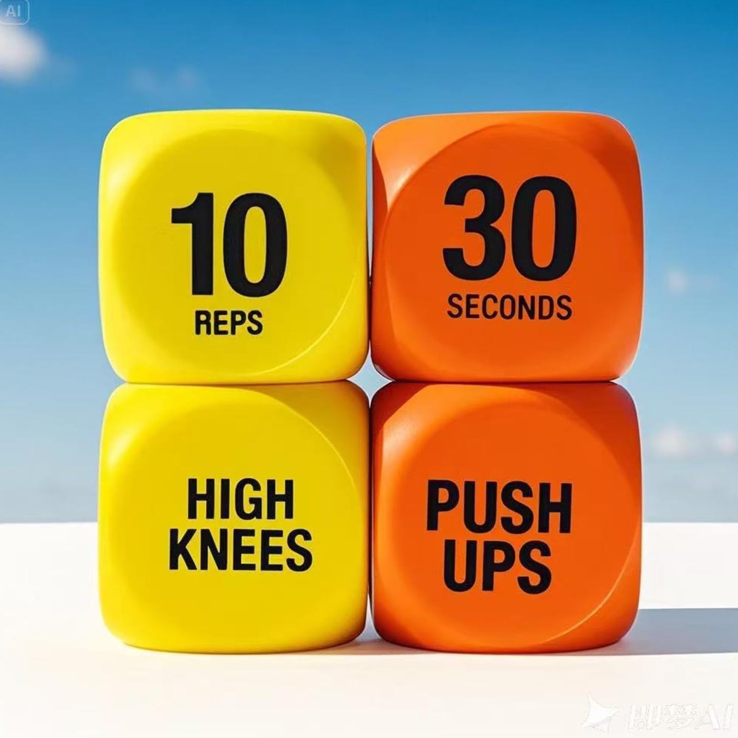 Exercise Dice 2 Pairs 6 Sided Workout Dice for Gym Training Strength Training Equipment Game for Group Fitness Exercise Fun Fitness Equipment