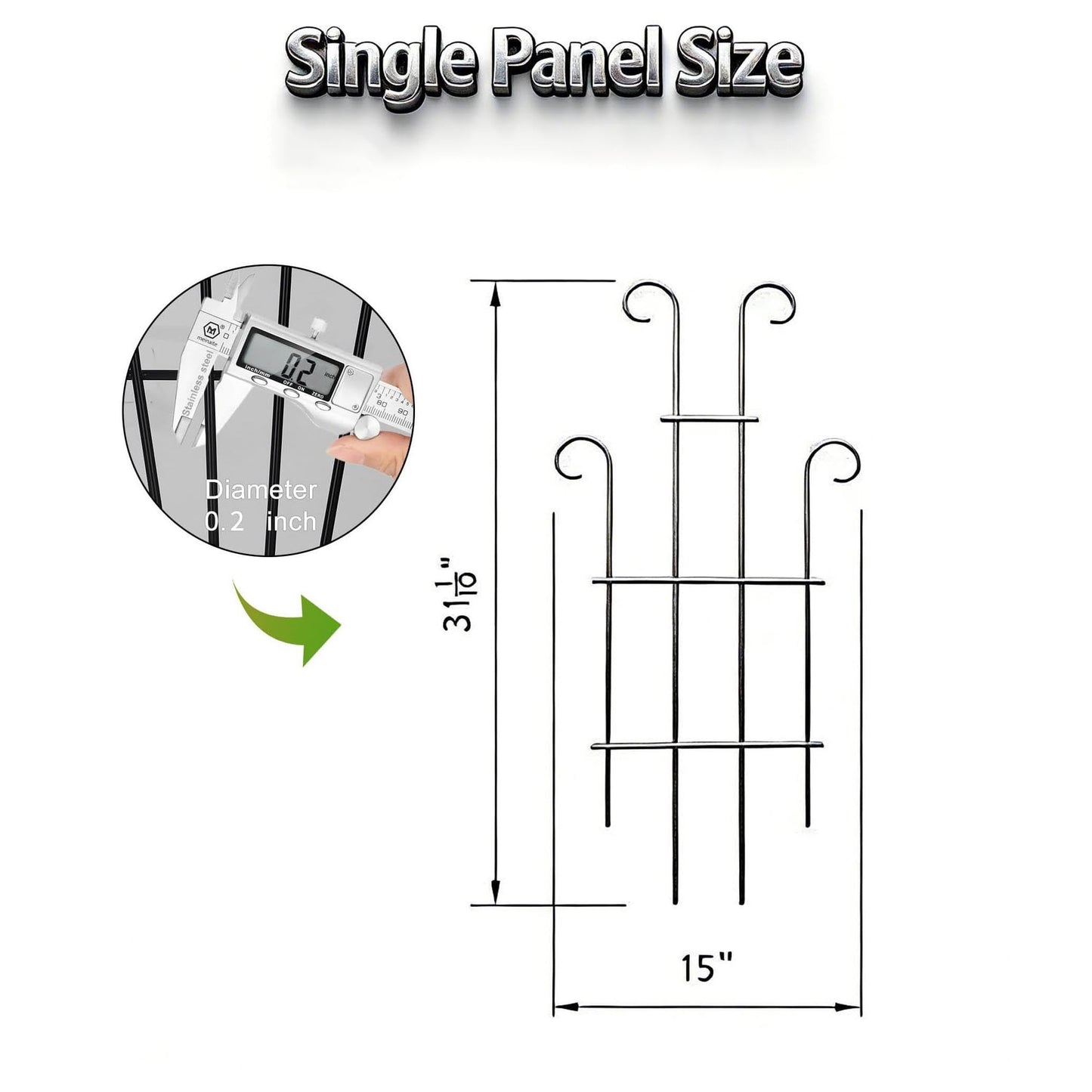 2 Pack 31 Inch Black Coated Wave Pot Metal Trellis Panel,Plant Stakes for Climbing Plants Outdoor Roses Vines Flower Vegetable Supports