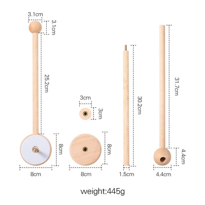 Promise Babe Wooden Crib Mobile Arm Holder - Adjustable DIY Baby Mobile Stand Bracket Holder for Hanging Bed Bell Wind Chimes Nursery Deco