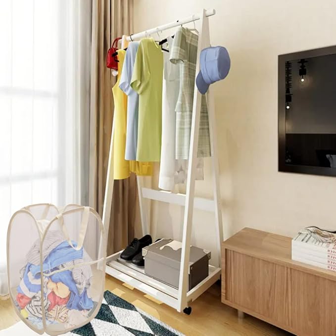 Pop Up Laundry Basket Folding Laundry Hamper Mesh Hamper Storage Bin