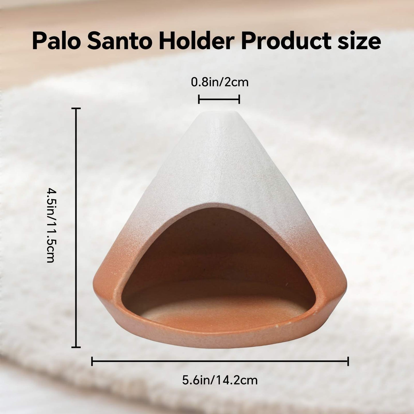Palo Santo Holder Burner, Modern Incense Burner for Sage, Palo Santo Sticks and Cones Burning, Meditation and Energy Cleansing Aromatic Home Decor,Meditation Gifts（Matte Pink）