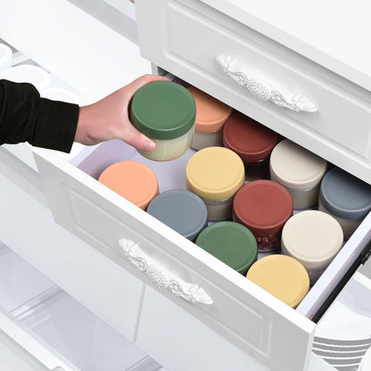 EONJOE 8oz Glass Jars with Lids 1 Cup Small Food Containers for Chia Pudding Jam Snack Yogurt Overnight Oats Candy,6-Pack