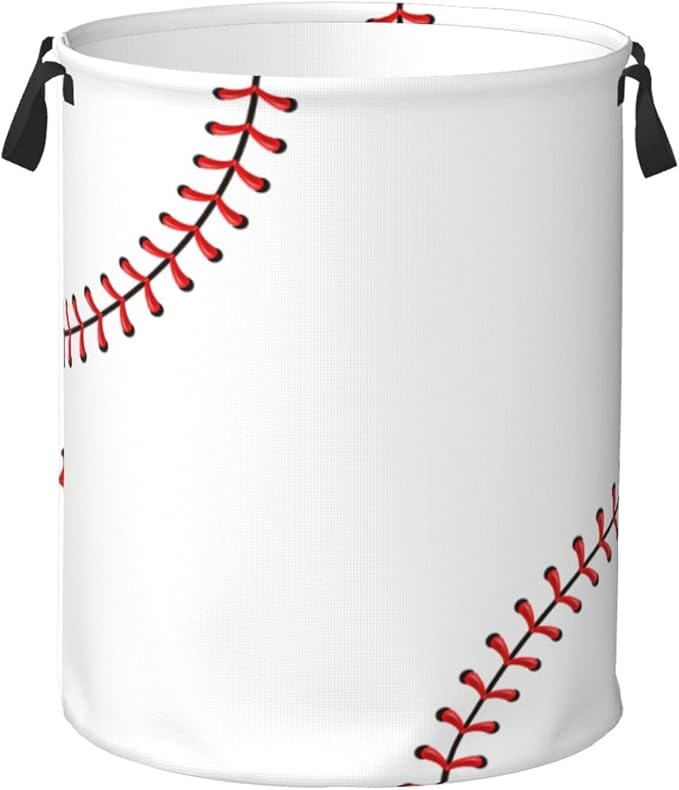 Baseball Texture Laundry Hamper Bag