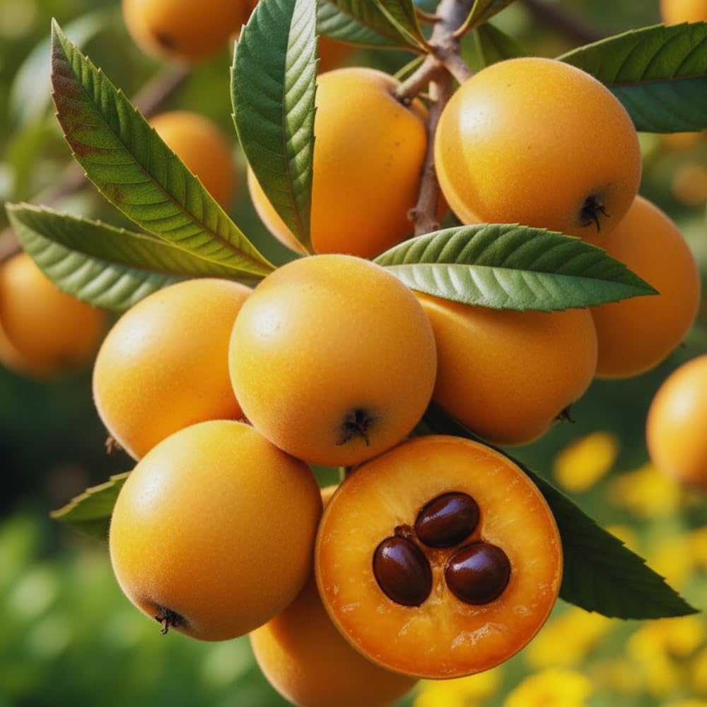 Loquat Tree Live Plant, 5 to 9 Inc in Height, Golden Loquat Plant Live, Cold Hardy Fruit Tropical Plant Home Orchard