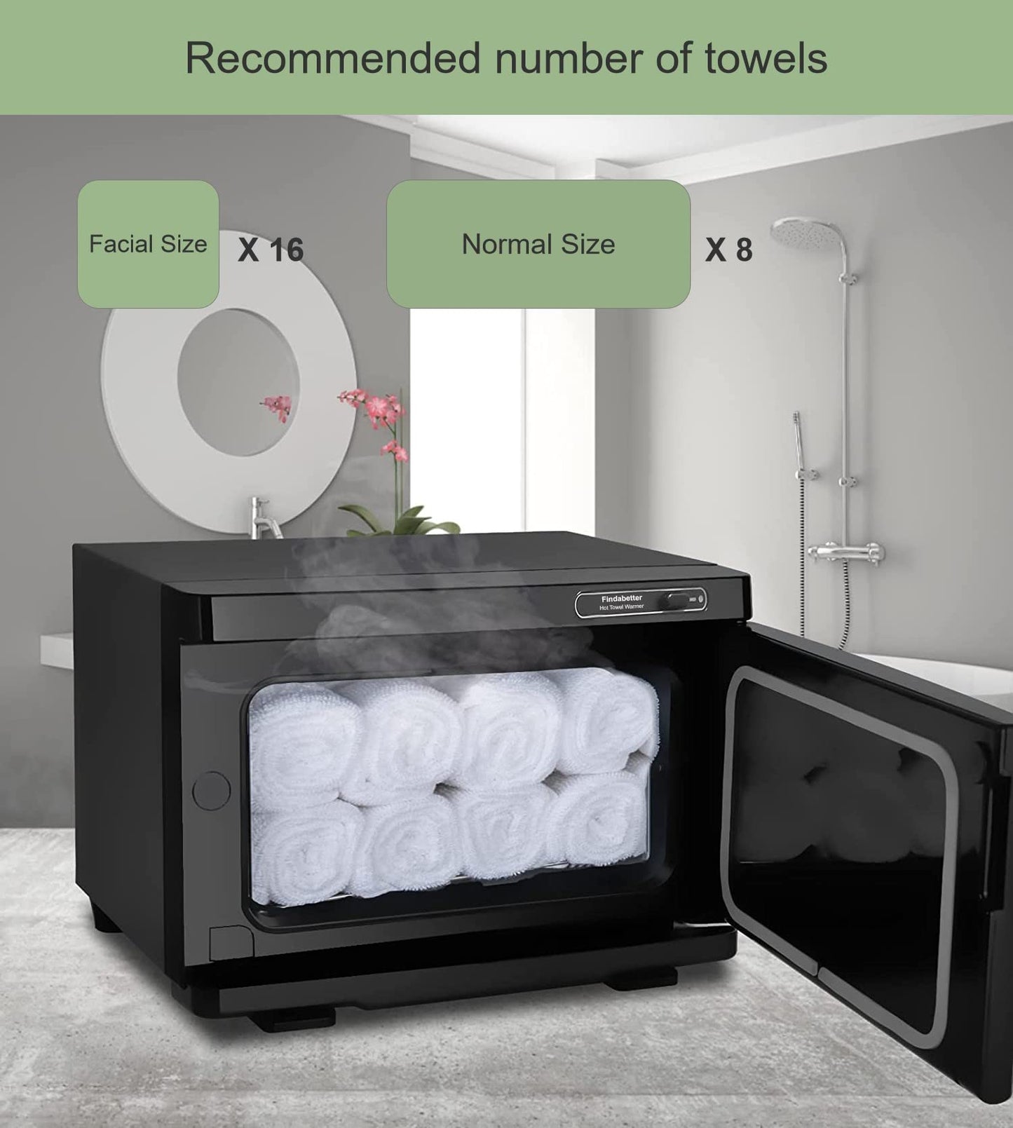 Hot Towel Warmer, Professional Towel Warmer, Hot Towel Cabinet with 8L Capacity, Professional Towel Warmer Cabinet for Facial Towels, Middle Towel Warmer for Salon and SPA Use