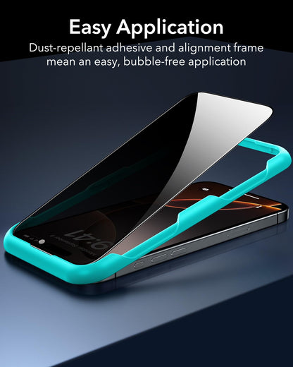 ESR 3 Pack for iPhone 15 Pro Max Screen Protector, [9H Hardness] [Military Grade Shatterproof] Full Coverage Tempered Glass Film with Easy Installation Tool, HD Clear, Scratch Resistant