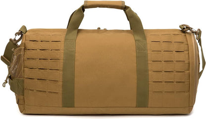QT&QY 40L Military Tactical Duffle Bag For Men Sport Gym Fitness Tote Travel Training Workout With Shoe Compartment Basketball Football Weekender