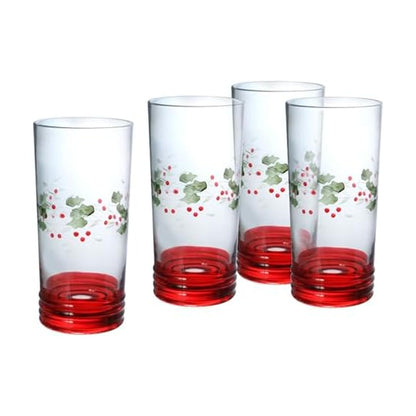 Pfaltzgraff Winterberry Cooler Glasses (20-Ounce, Set of 4)