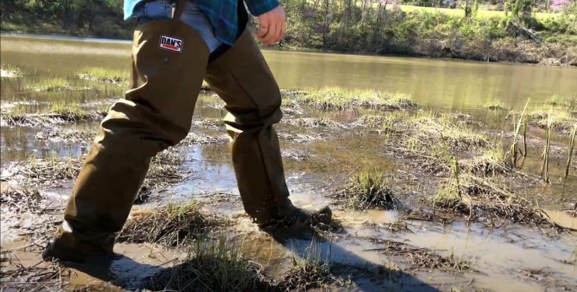 Snake Proof, Briar Proof,100% Waterproof Hip Wader, Made in U.S.A. (Men's 12 | Chap Size Thigh 29/Inseam29) Brown