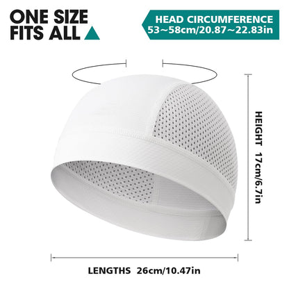 LMMHEIZI 2 Pack Summer Skull Cap Helmet Liner Breathable Cooling Beanie Running Cycling Hat for Men Women
