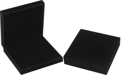 LAODA Big Necklace Chain Jewelry Gift Box Soft Touch Premium Velvet Material Choker Necklace Storage Holder Box for Women Men Size 6.4"(W)*6.4"(D)*1.5"(H) Black
