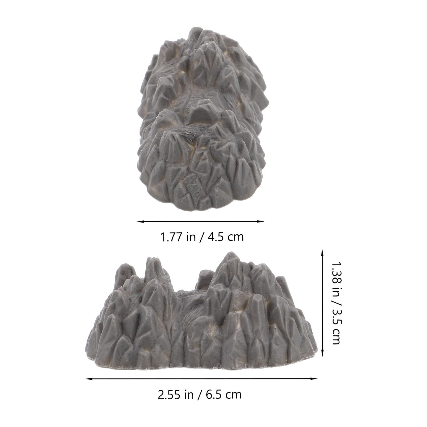 Homoyoyo 20pcs Mini Rockery Model, Fake Rock 2.55 Inch Plastic Landscape Miniature Fake Stone Rocks for Micro Landscape Decor Resin Moss Terrariums Bonsai Decor