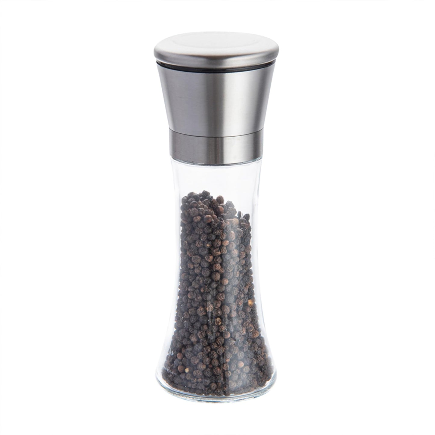 Restaurantware Vetri 6.3 Ounce Kitchen Salt And Pepper Shaker 1 Table Salt Shaker With Lid - Clear Finish Glass Pepper Shaker Refillable Diswashable