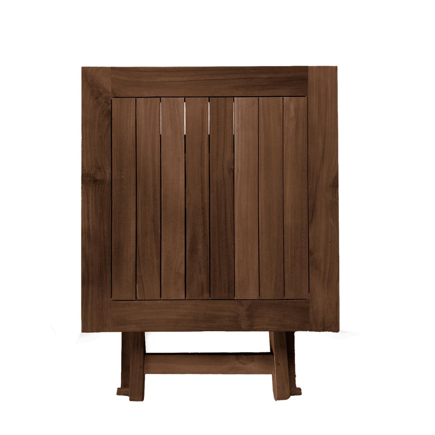 RRI Goods Teak Wood Folding Square Side Table, Teak Oil Finish for Camping & Outdoor Entertaining, Ideal End Table for Patio, Porch, Balcony (20" D x 20" W x 18" H)