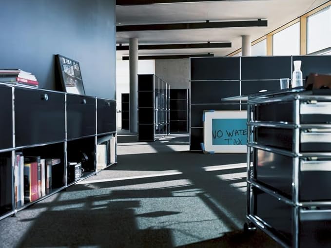 Modern Storage Cabinet Black F Versatile Free-Standing Organizer