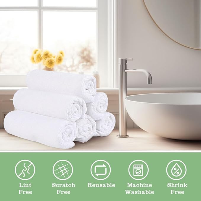 Washcloths - 20 Pack - Face Towels, Highly Soft Wash Cloths and Hand Towels