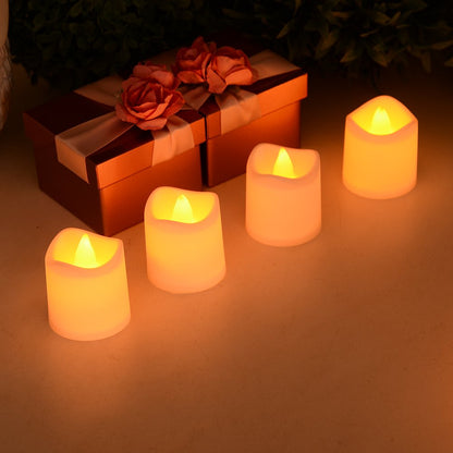Litake LED Candles, Tea Lights 24 Flickering Flameless Candles Realistic Warm White Battery Powered Electric Fake Light for Weddings, Birthday, Festivals, Halloween, Home, Dinner, Party, Decoration