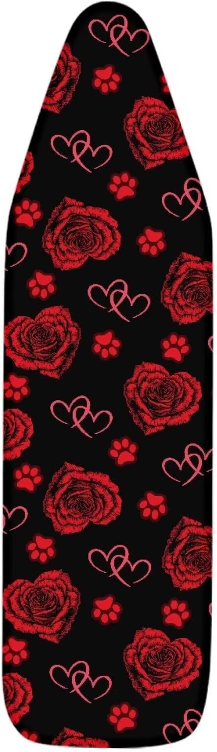 Rose Paw Ironing Board Cover and Pad, Thick Scorch Resistant Padding Heavy Duty