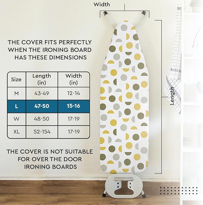 Encasa XO Ironing Board Cover and Pad 54"x15"