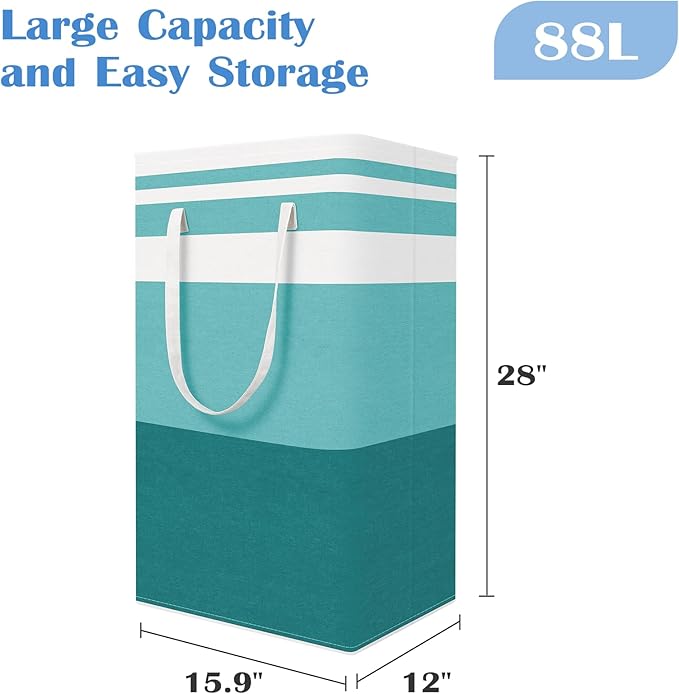 BlissTotes 3-Pack Laundry Basket, Freestanding＆Waterproof Laundry Hamper