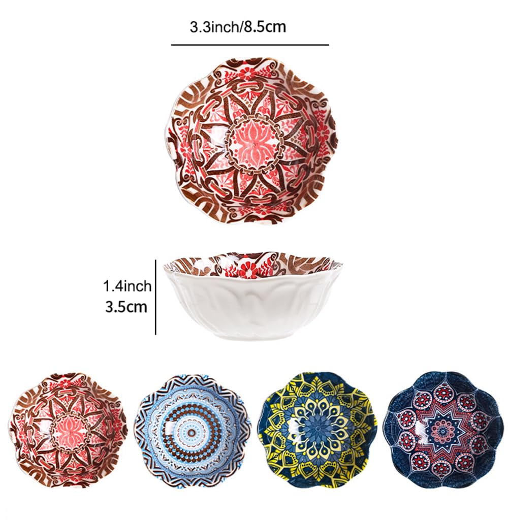 MaxBlaster 10Pcs 3.3 Inch Ceramic Dipping Sauce Bowls, Dipping Sauce Dishes, Soy Sauce Dish, Side Dish Bowls, Small Dip Bowl for Condiments, Appetizer, Dessert, BBQ, Sushi